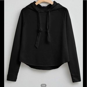 NWOT Black Light weight Hoodie Pullover SZ xl